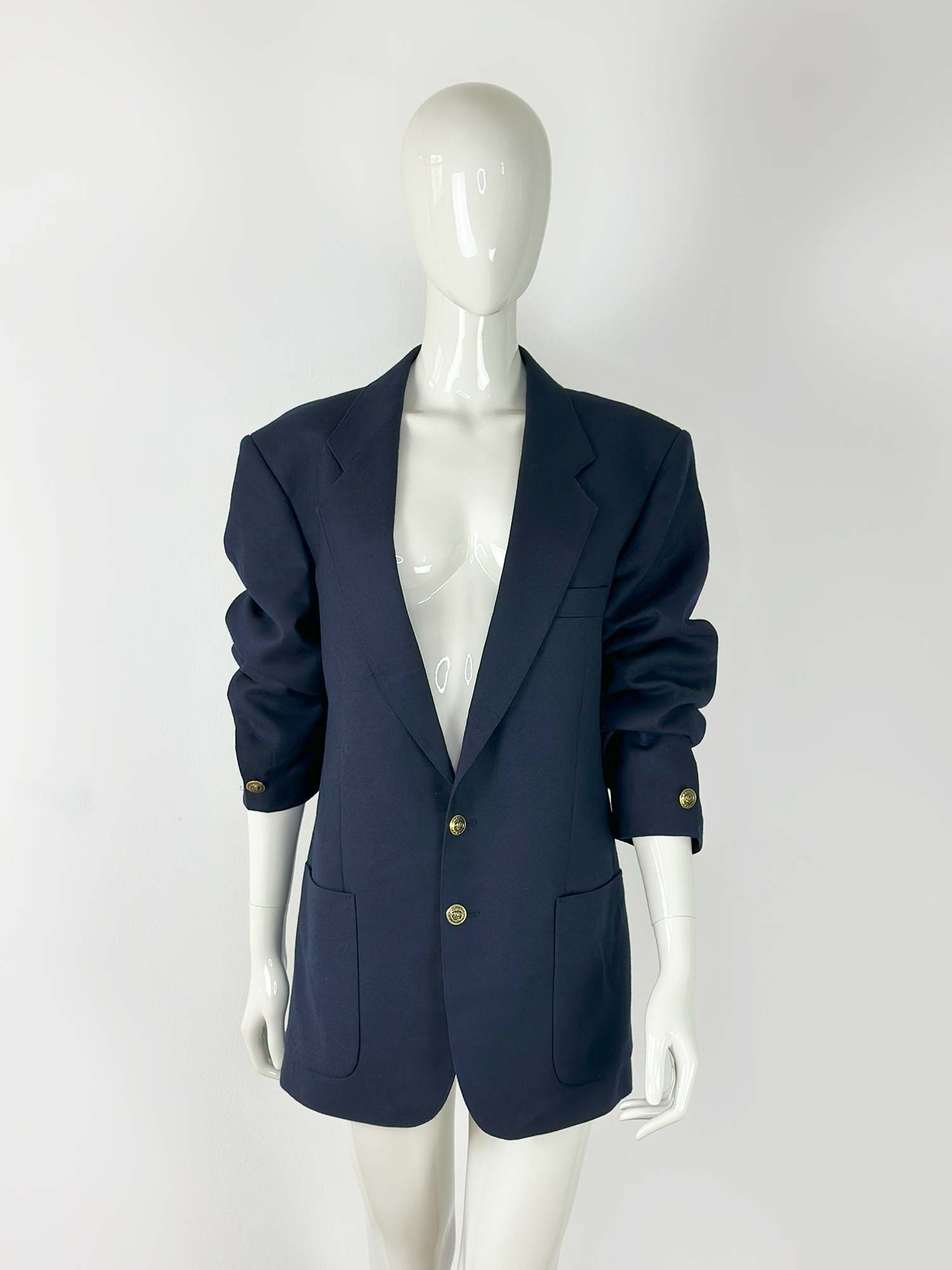 VINTAGE OVERSIZED BLAZER BLAU