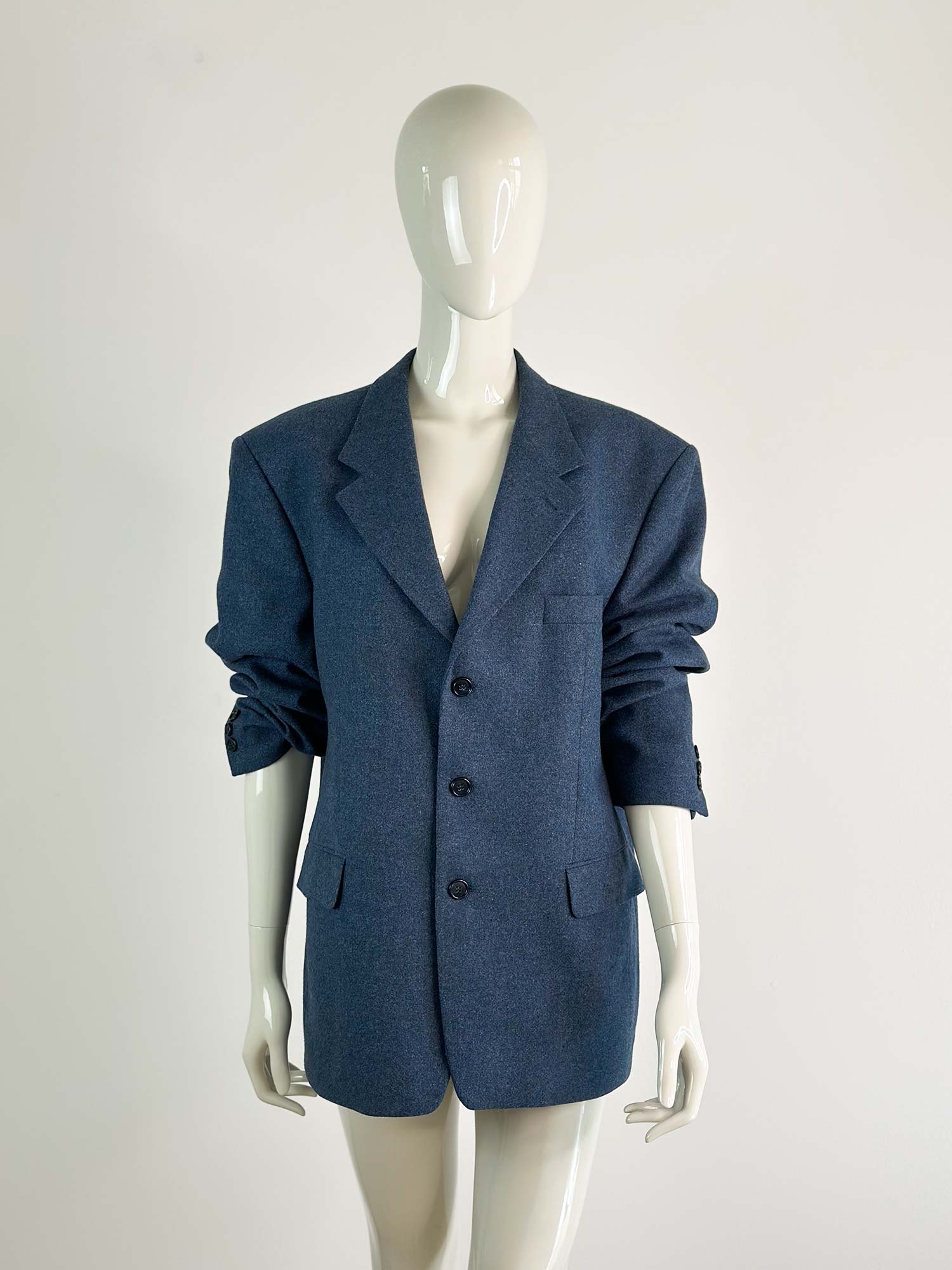 VINTAGE OVERSIZED BLAZER BLAU