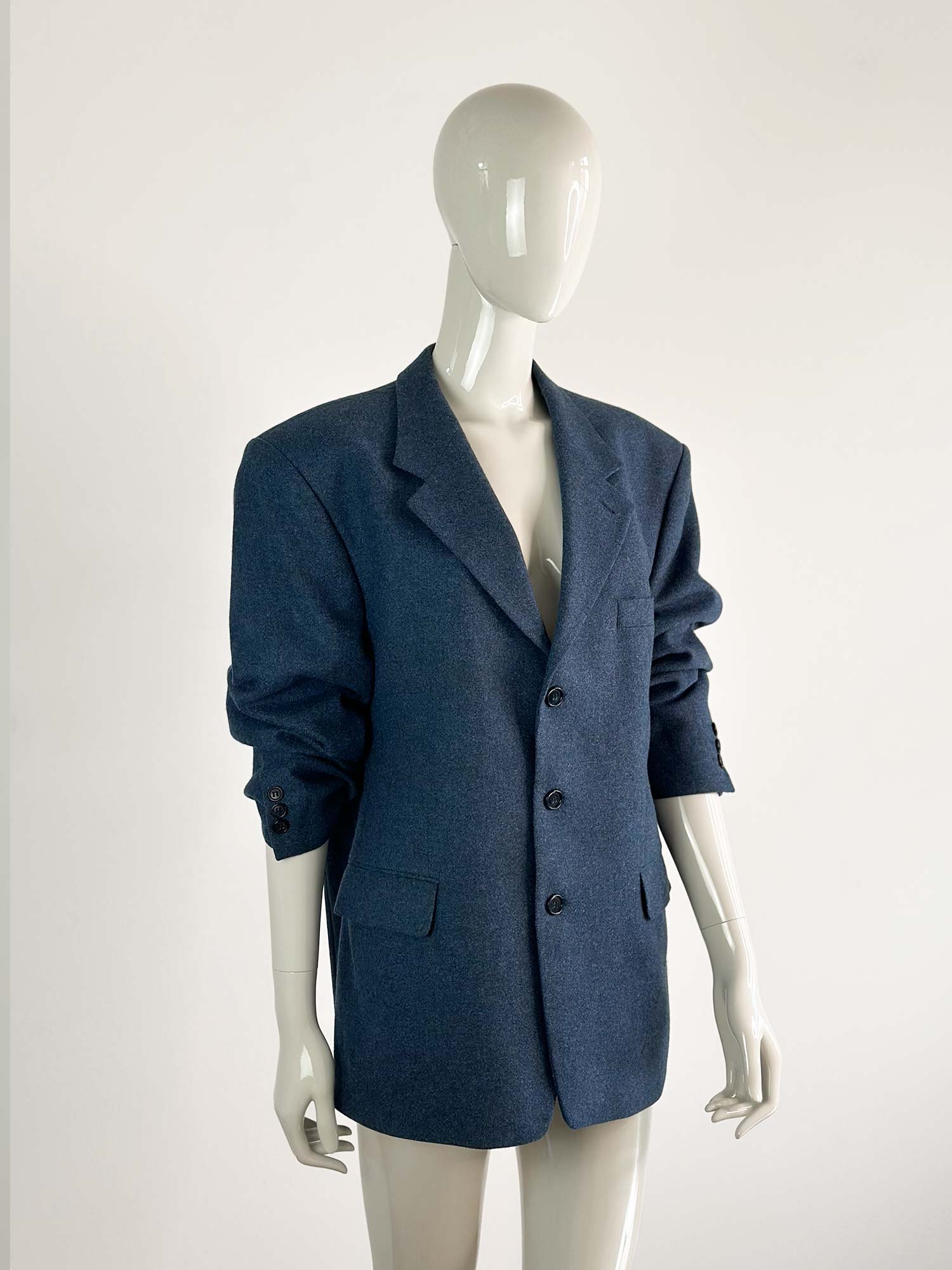 VINTAGE OVERSIZED BLAZER BLAU