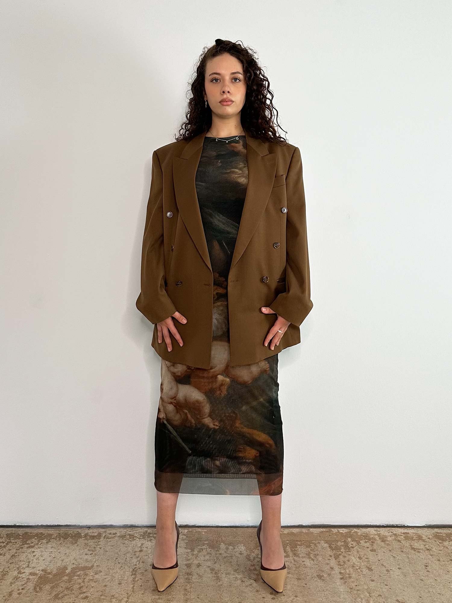 OVERSIZED BLAZER BRAUN
