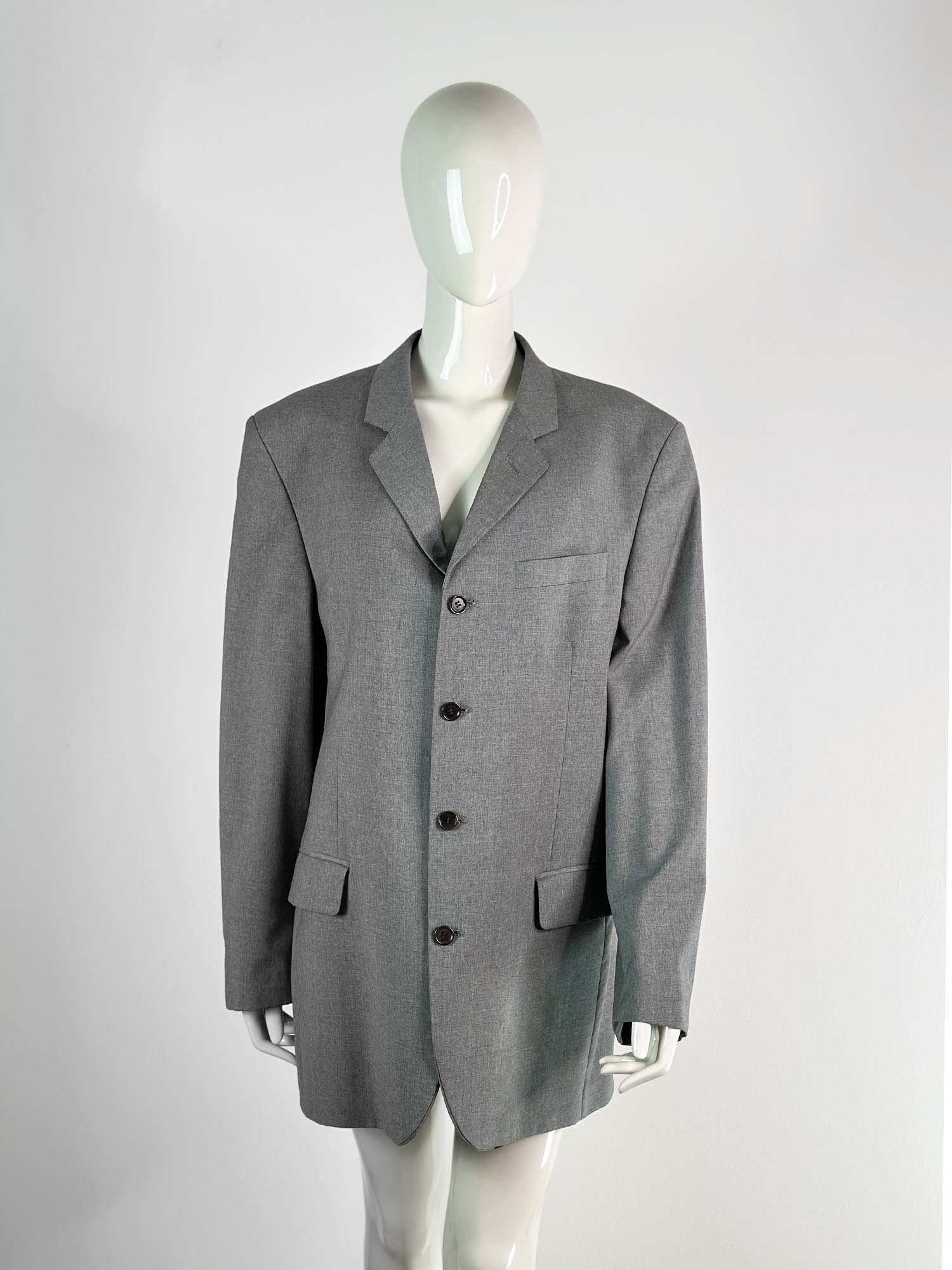 VINTAGE OVERSIZED BLAZER GRAU
