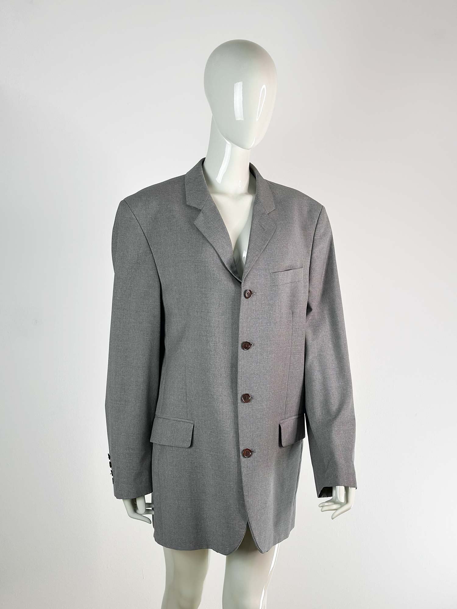 VINTAGE OVERSIZED BLAZER GRAU