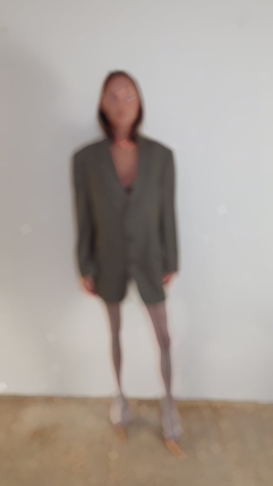OVERSIZED BLAZER BRAUN FEIN KARIERT
