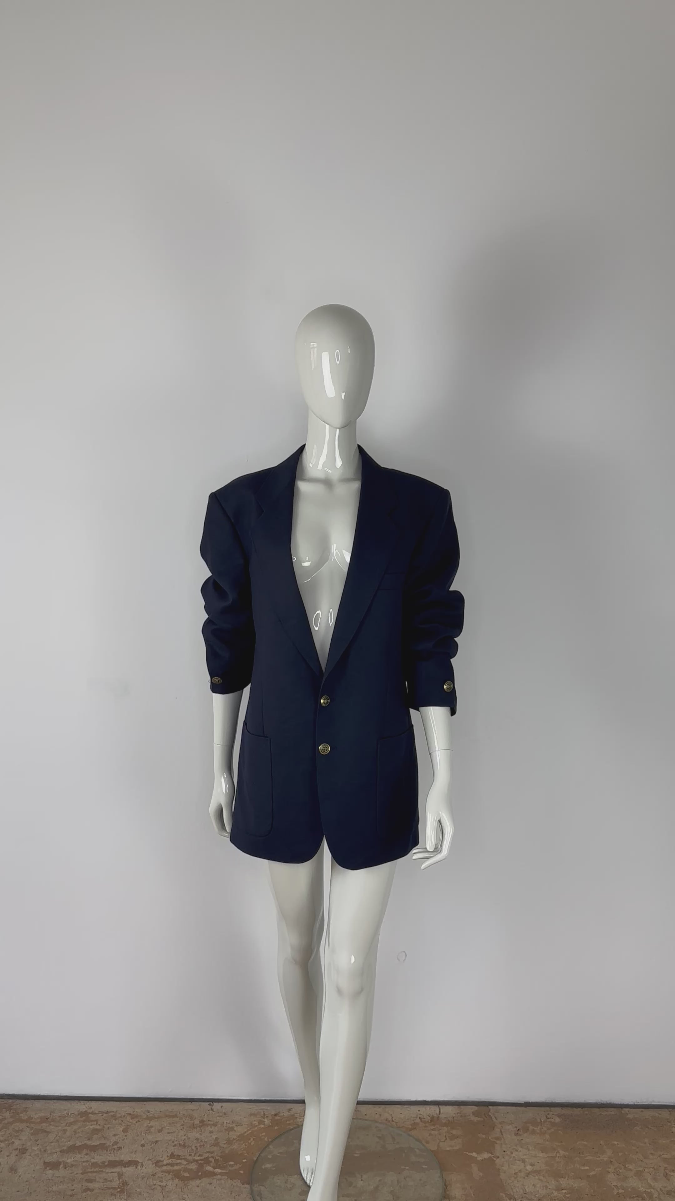 VINTAGE OVERSIZED BLAZER BLAU