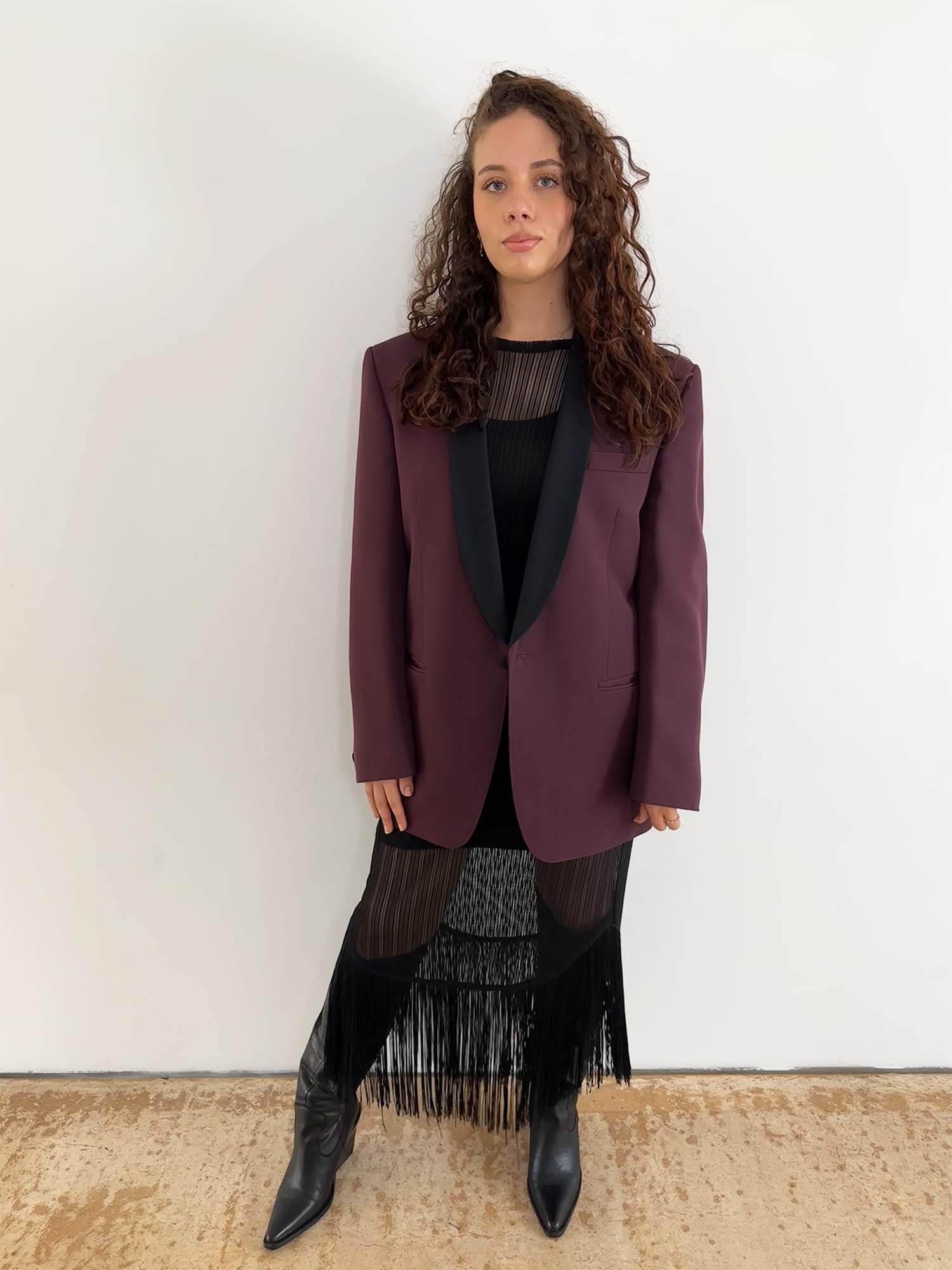 ELEGANTER BLAZER  BORDEAUXROT