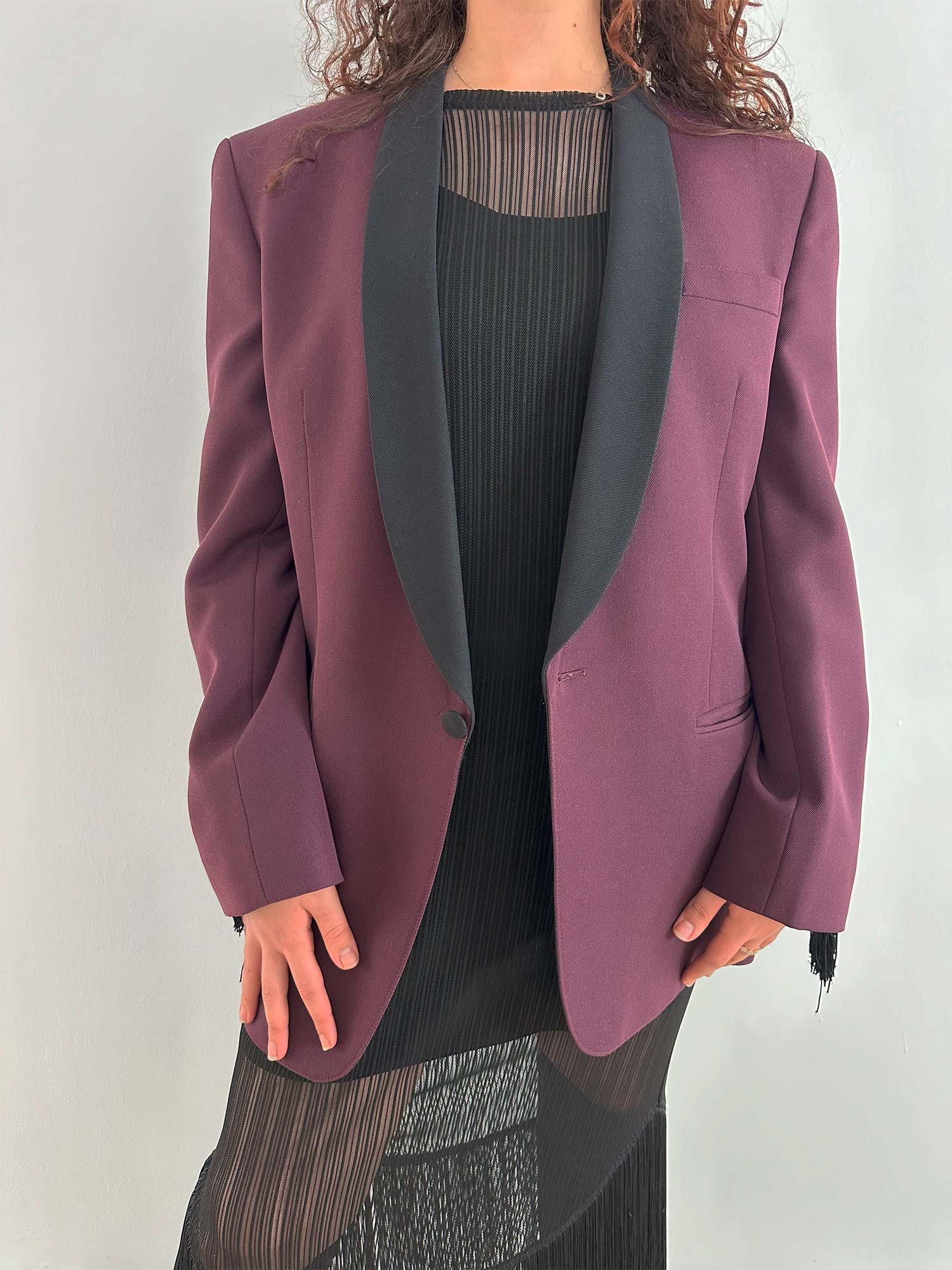 ELEGANTER BLAZER  BORDEAUXROT