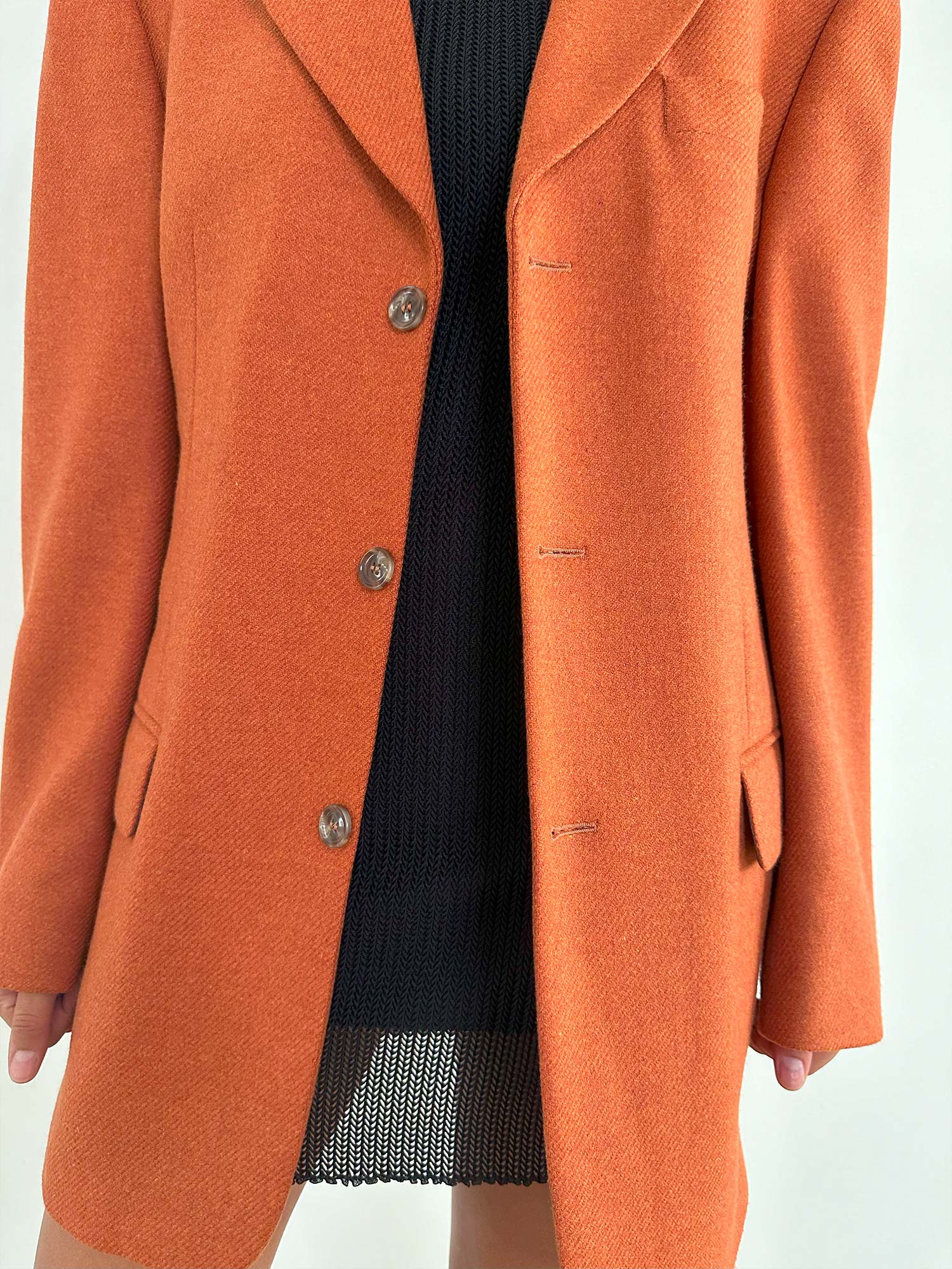 OVERSIZED BLAZER ORANGE 100% SCHURWOLLE